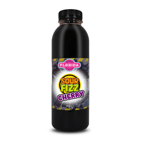 500ml bottle(s) of Sour Cherry Sodastream syrup with vibrant purple label and sour themes.