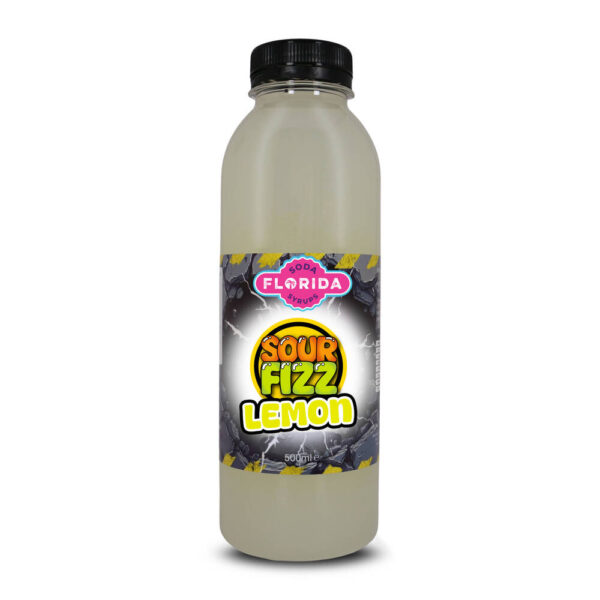500ml bottle(s) of Sour Lemon Sodastream syrup with vibrant yellow label and Sour themes.