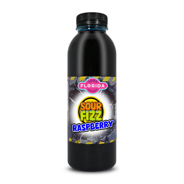 500ml bottle(s) of Sour Raspberry Sodastream syrup with vibrant Blue label and Sour themes.